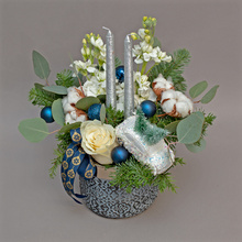 Spiritul Crăciunului- aranjament cu accesorii de Crăciun